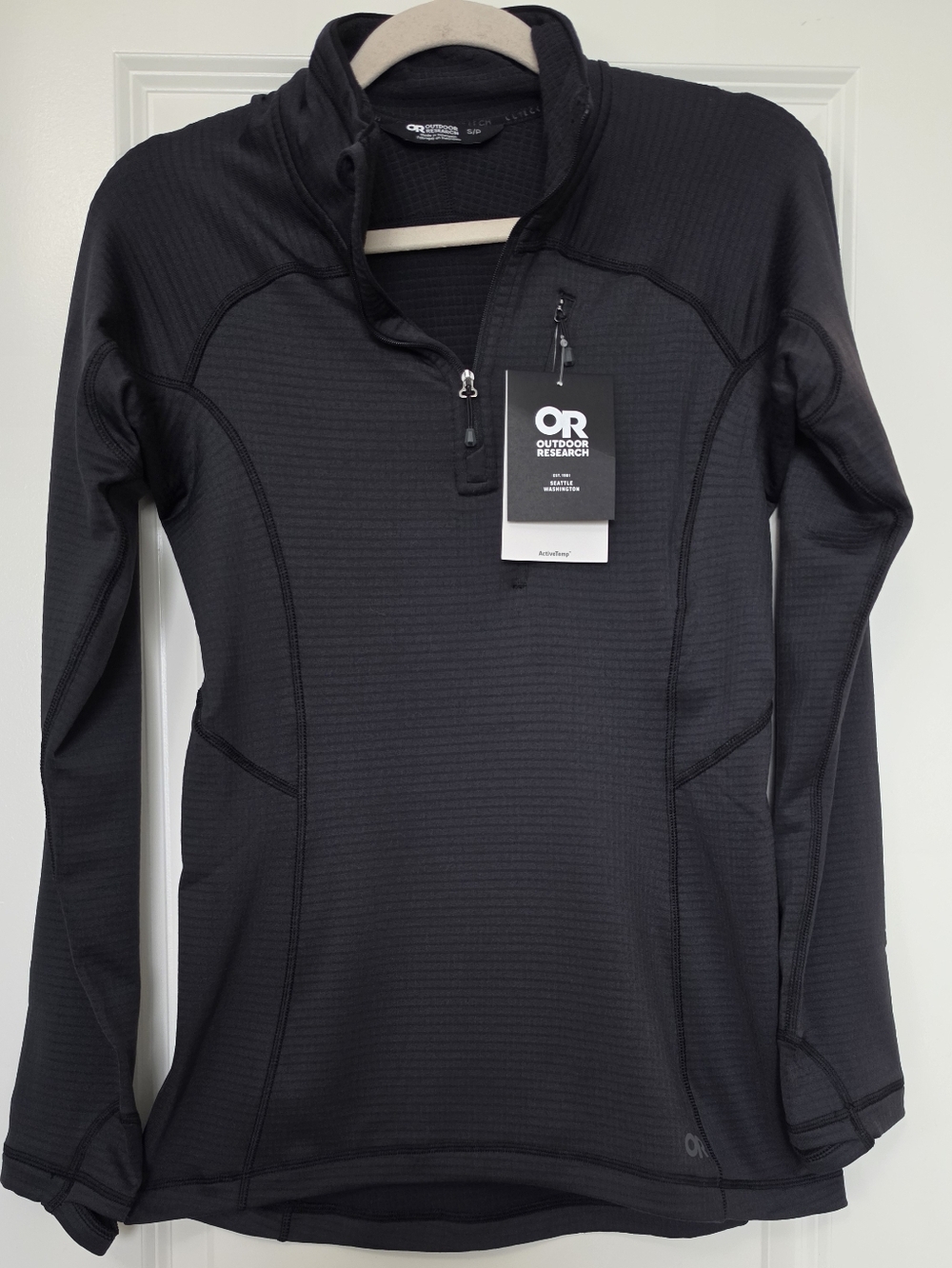 OUTDOOR RESEARCH Vigor Quarter Zip Pullover Black Women’s S ActiveTemp Gorpcore - Picture 1 of 9